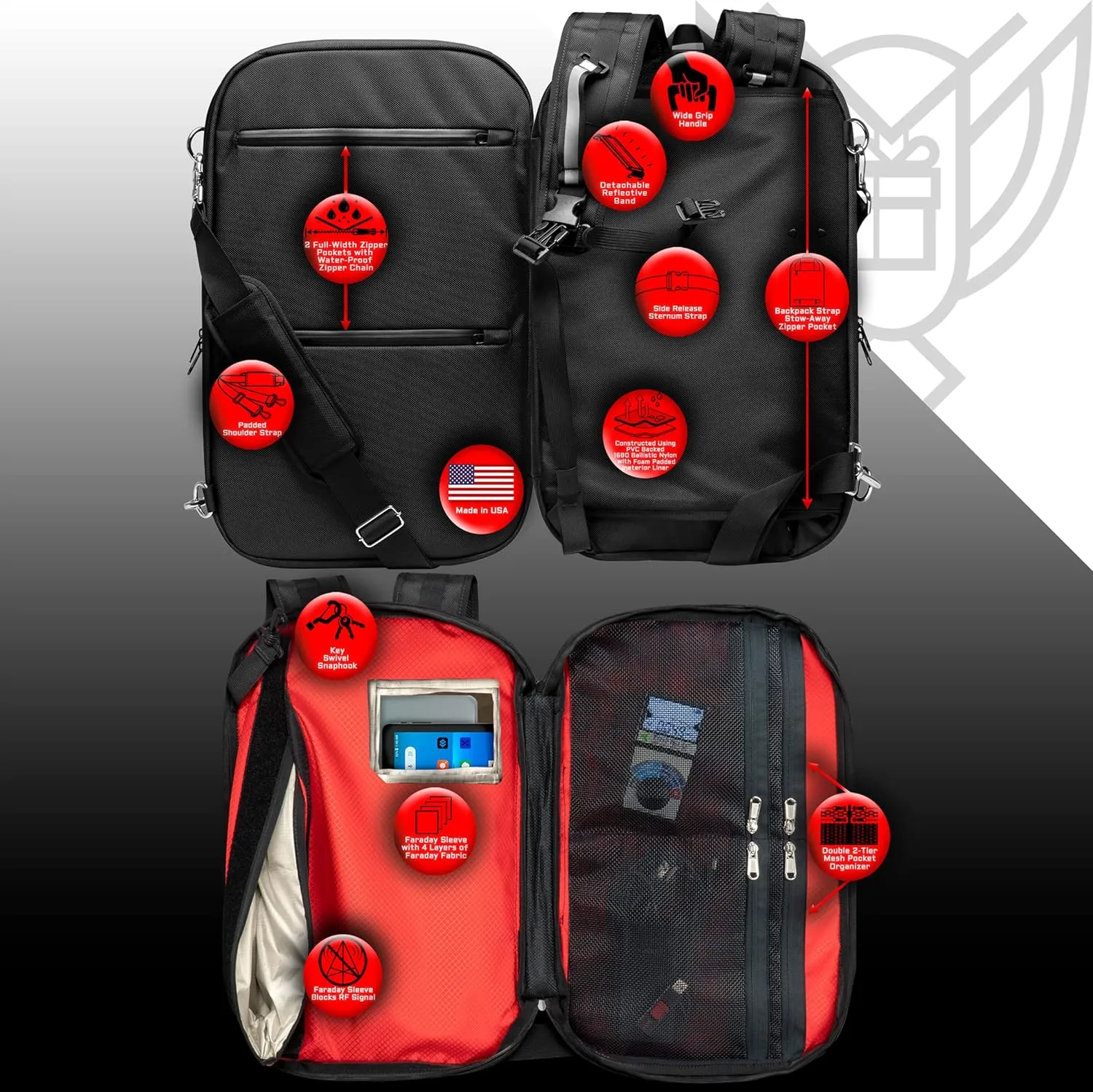 ~ FLEX Faraday Bag for Laptops, Tablets, and Mid-Size Electronics ~ Tracking/Hacking Defense ~ Coyote Brown