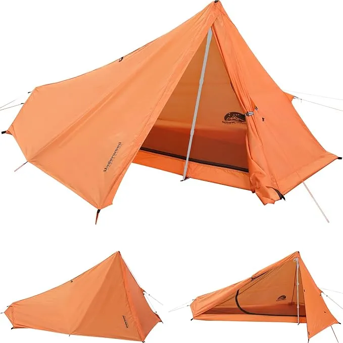 1 Person Trekking Pole Tent for Backpacking - Ultralight Backpacking Tent, Waterproof Hiking Tent for Camping, Lightweight Camping Tent for Scouts, Trekker(NO Trekking Poles!!!)