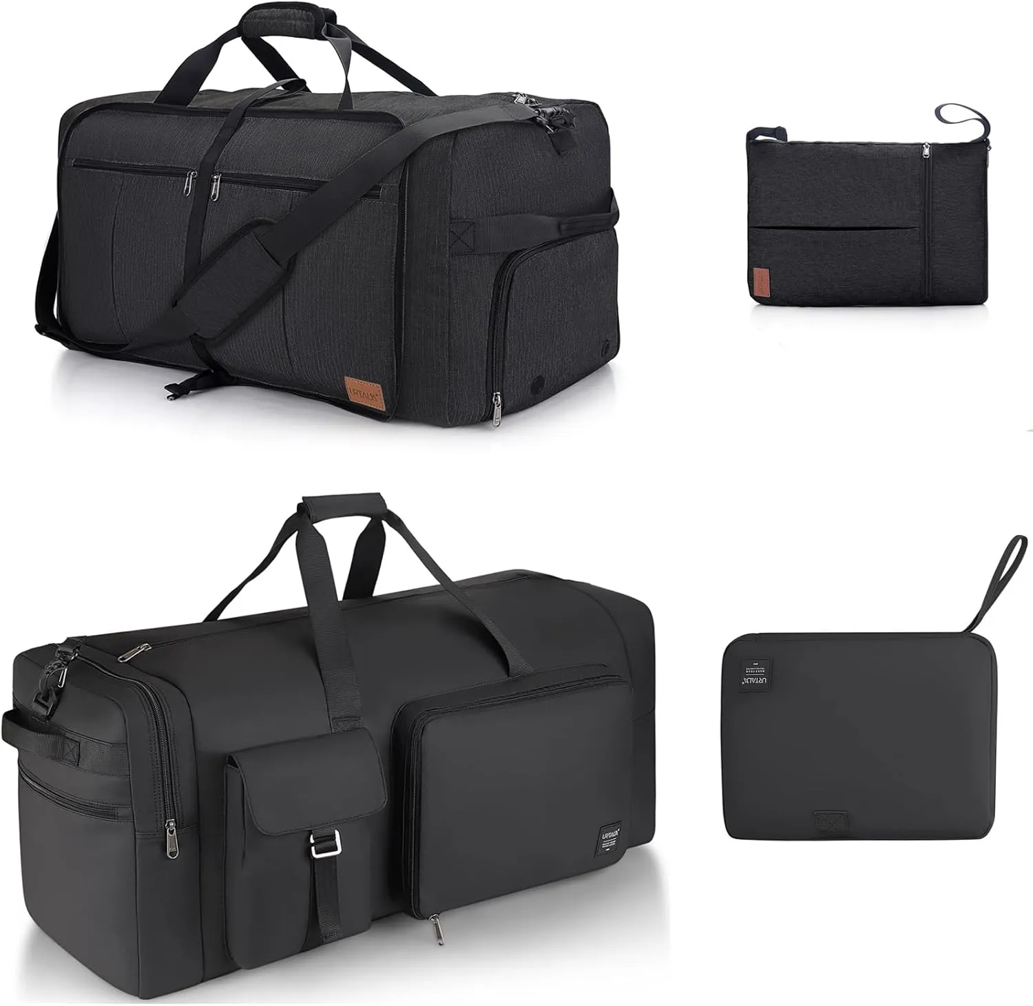 120L Foldable Collapsible Waterproof Large Travel Duffel Bag for Men and Women with Shoe Compartment