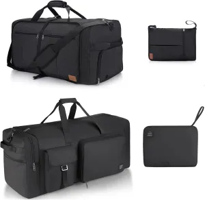 120L Foldable Collapsible Waterproof Large Travel Duffel Bag for Men and Women with Shoe Compartment