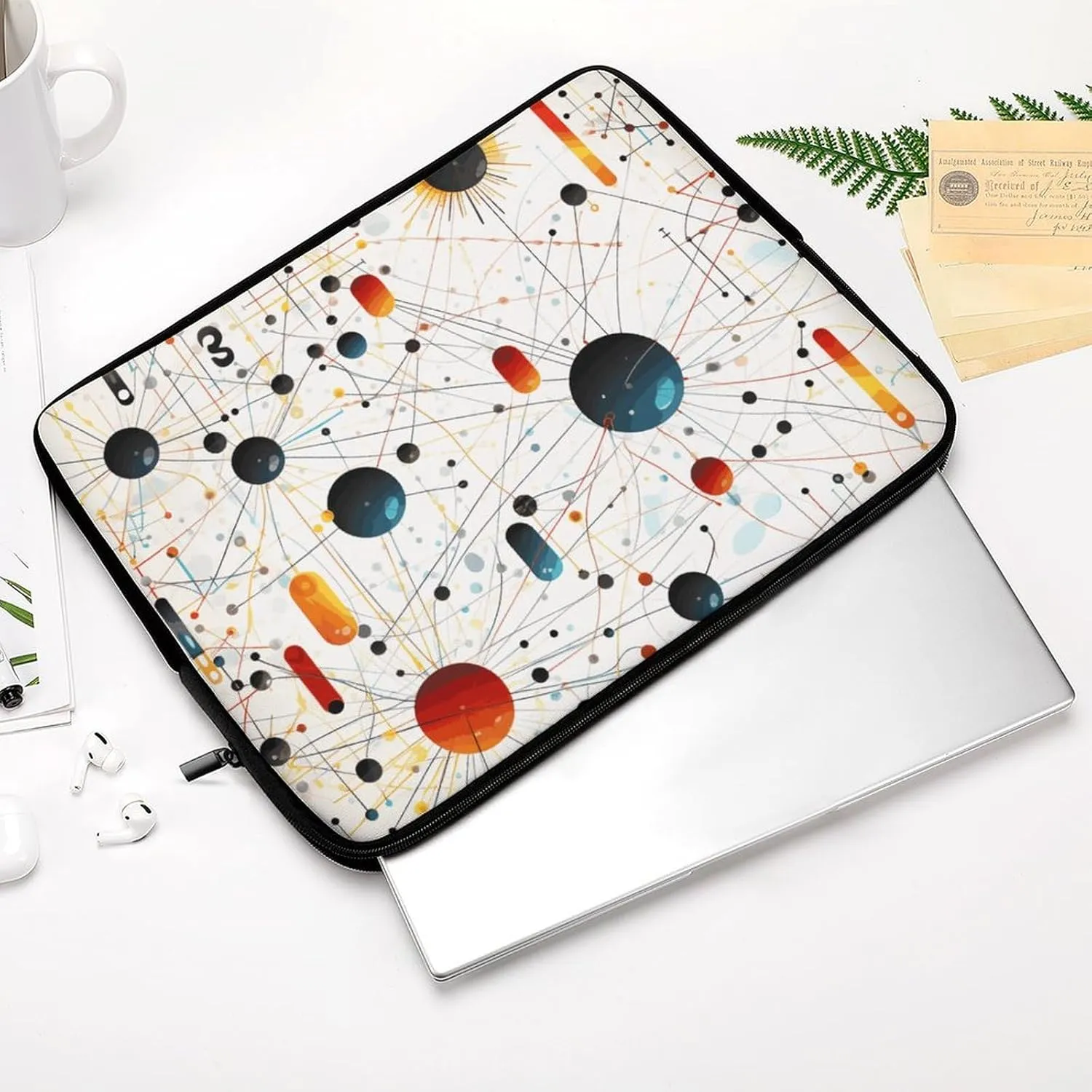 12inch Laptop Sleeve Bag Physics Print Laptop Bag for Men Women Sleeve Water Resistant Computer Case Computer Carrying Bag