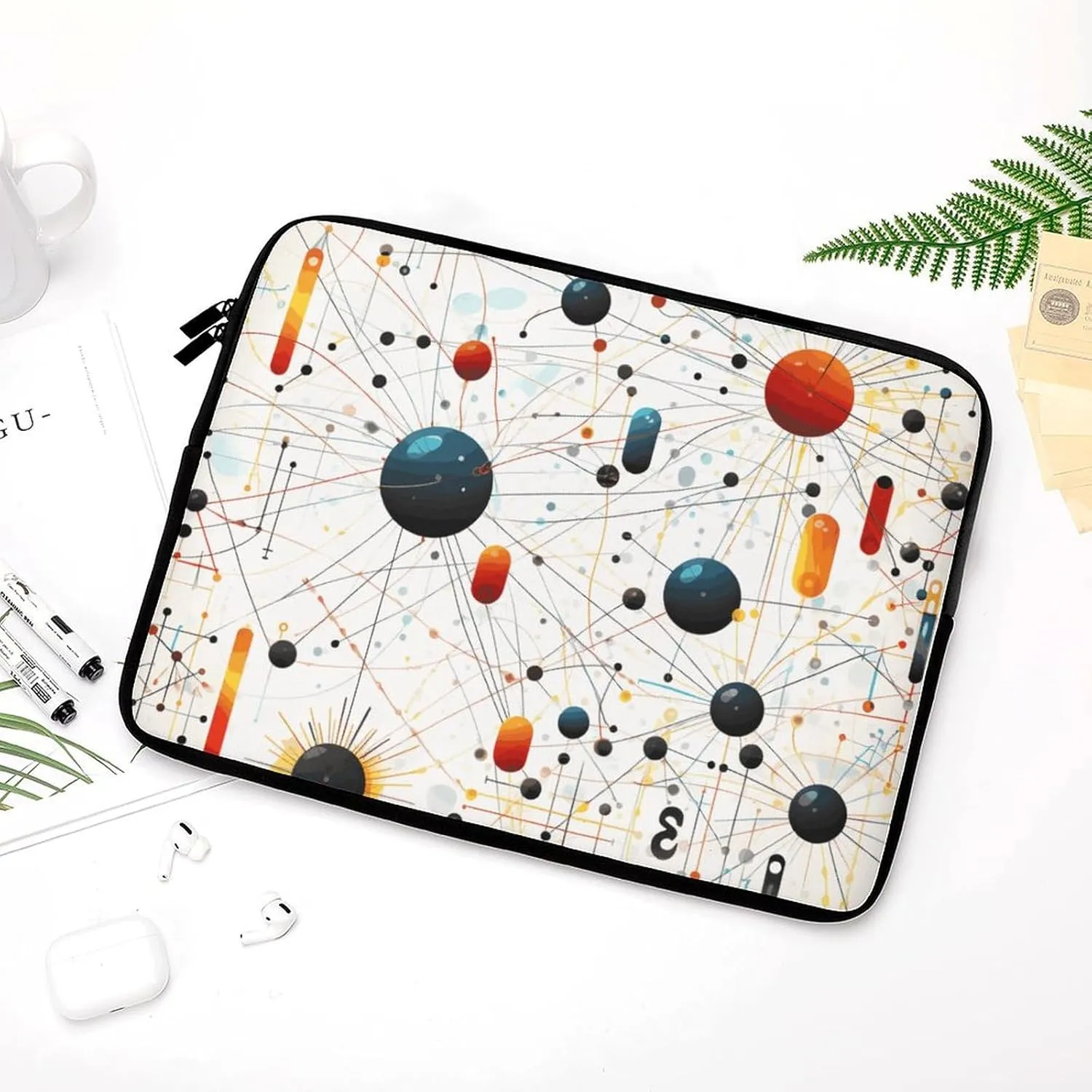 12inch Laptop Sleeve Bag Physics Print Laptop Bag for Men Women Sleeve Water Resistant Computer Case Computer Carrying Bag