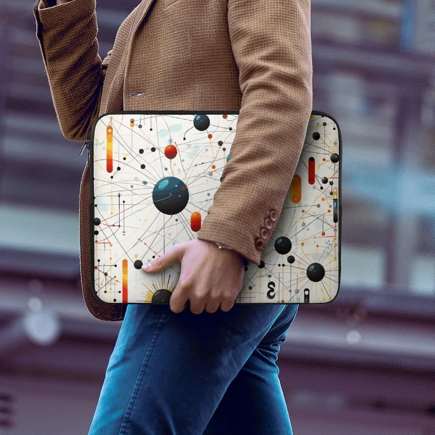 12inch Laptop Sleeve Bag Physics Print Laptop Bag for Men Women Sleeve Water Resistant Computer Case Computer Carrying Bag