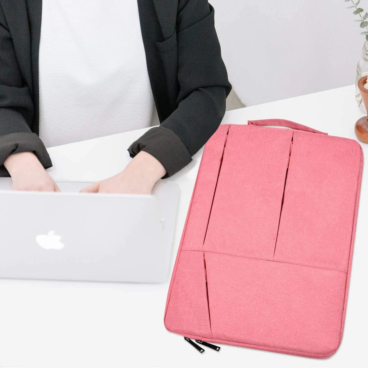 14-15 Inch Waterproof Laptop Case Compatible Acer Chromebook 14/Aspire 14,HP Chromebook 14,LG Gram 14", VivoBook 14/ ZenBook 14", Dell Inspiron,Samsung HP Stream 14 inch Laptop Bag, Pink