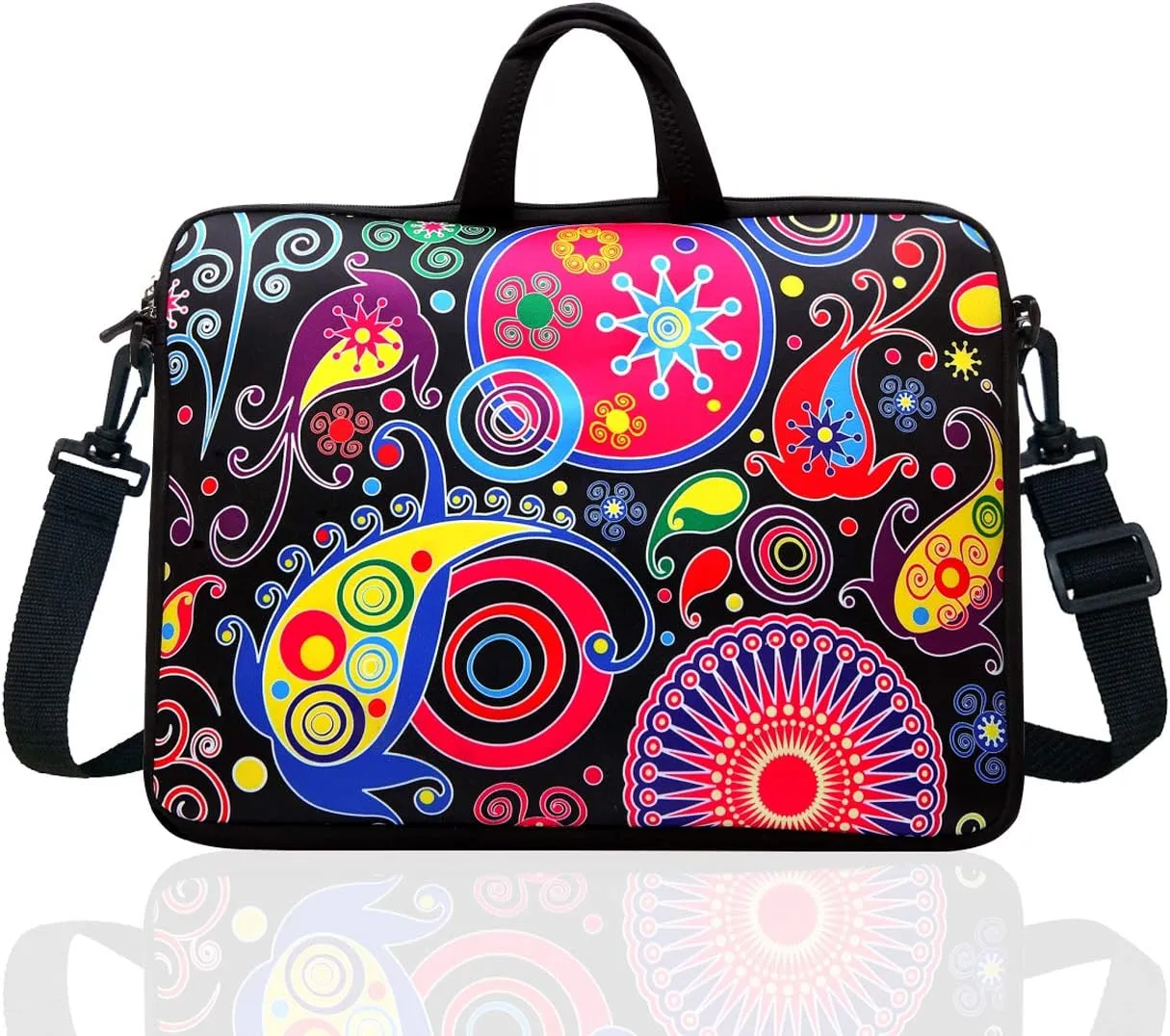 14-Inch Laptop Shoulder Bag Sleeve Case With Handle For 13" 13.3" 14" 14.1" Netbook/Macbook Air Pro (Classic Colourful)