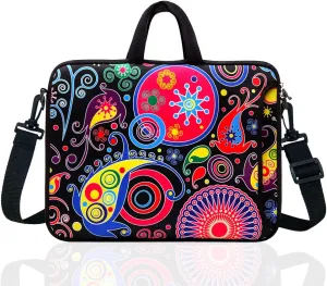 14-Inch Laptop Shoulder Bag Sleeve Case With Handle For 13" 13.3" 14" 14.1" Netbook/Macbook Air Pro (Classic Colourful)