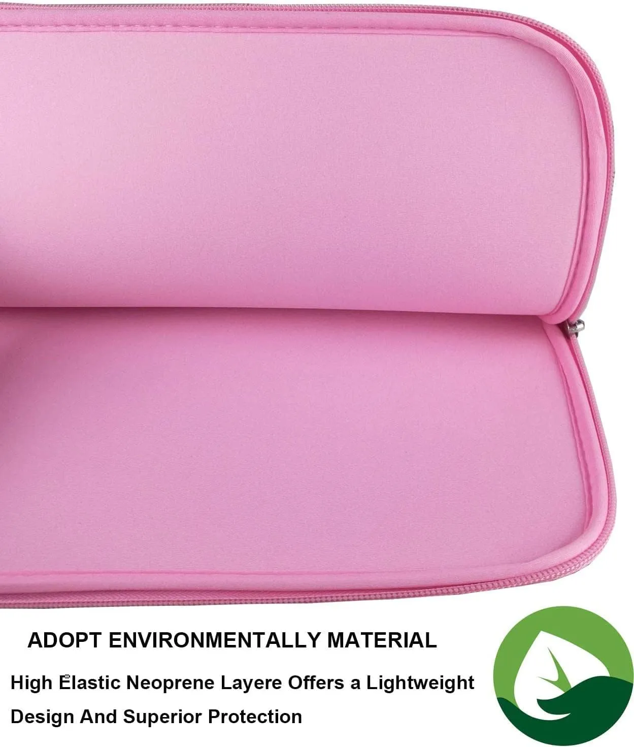 14 Inch Laptop Sleeve, Resistant Neoprene Laptop Sleeve/Notebook Computer Pocket Case/Tablet Briefcase Carrying Bag for 14 inch HP, Lenovo, Asus Notebook, Ultrabook, Pink