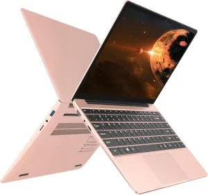 14" Win 11 Traditional Laptop 6GB 256GB SSD N4020 Laptop Celeron 2 Core 1920x1080 FHD Support 5G WiFi BT 4.2 512GB TF 1TB SSD Expand Cooling Fan for Business Study-Gold