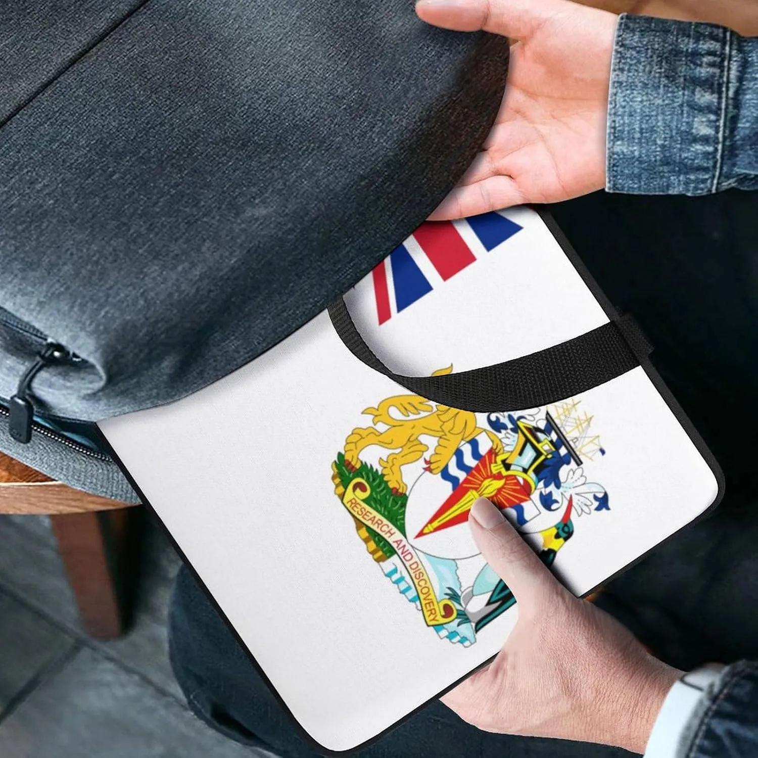 15-15.6 Inch Abkhazia Flag Laptop Sleeve Case, Durable Computer Bag with Handle