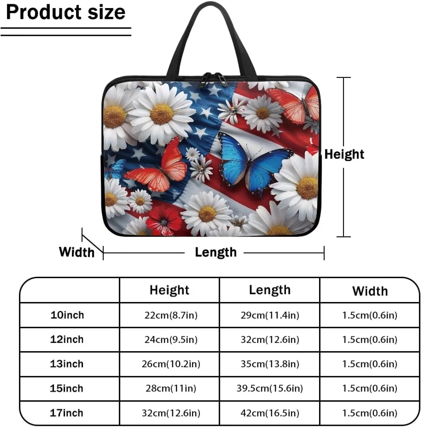 15.6 17inch Laptop Sleeve for Women,Laptop Case for Men,Computer Case,Computer Sleeve 15 inch Laptop with Handle