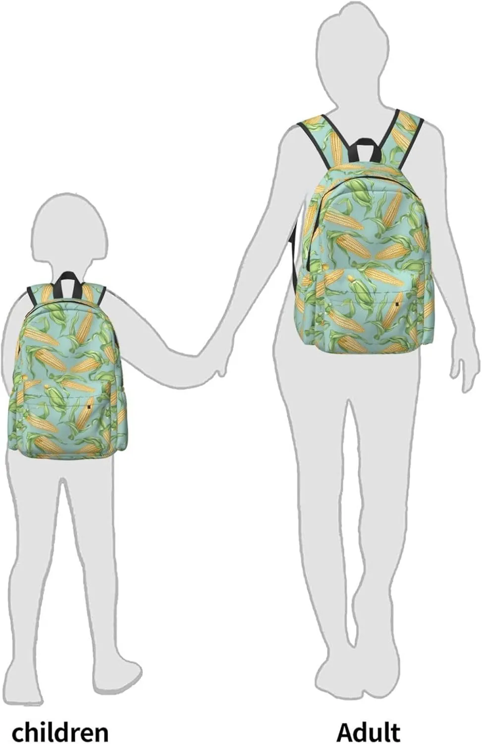 17 Inch Backpack Baby Corn Cute Red Panda Laptop Backpack Shoulder Bag School Bookbag Casual Daypack