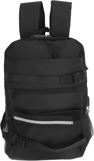 1Pc Skateboard Backpack with Theft Design Casual for Business Travel Charging Port Straps Capacity for Laptop Essentials for Men