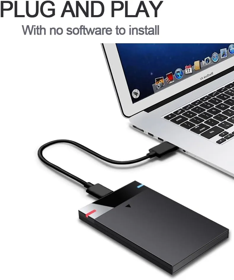 2.5'' 250GB Ultra Slim Portable External Hard Drive USB3.0 HDD Storage for PC, Desktop, Laptop, MacBook, Chromebook, Xbox One
