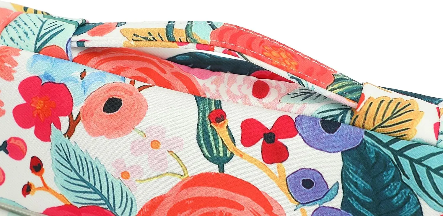 360° Protective 3 Pockets Laptop Sleeve Case Bag with Handle for MacBook Air 15 inch,MacBook Pro 16 inch and 15.6 inch Screen Laptop (Watercolor Flowers)