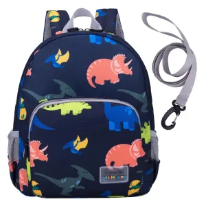 3D Dinosaur Backpack Toddler Backpacks for Boys and Girls Kids Backpack Waterproof Preschool Safety Harness Leash (Deep Blue)