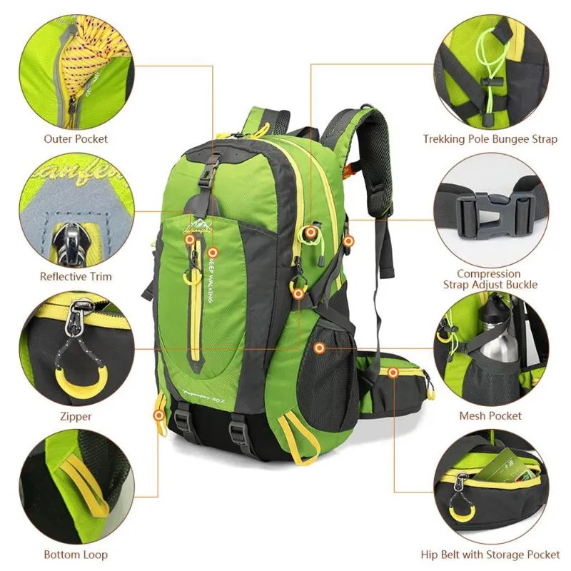 40L Waterproof Backpack Rucksack