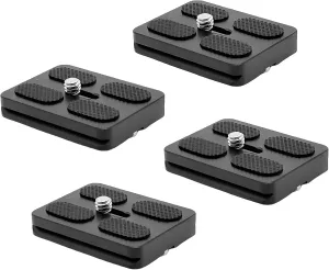4PC Quick Release Plate for Arca Swiss with 1/4''-20 Camera Screw Tripod Mount Plate Fits Standard for DSLR Camera Tripod Ball Head (PU50)