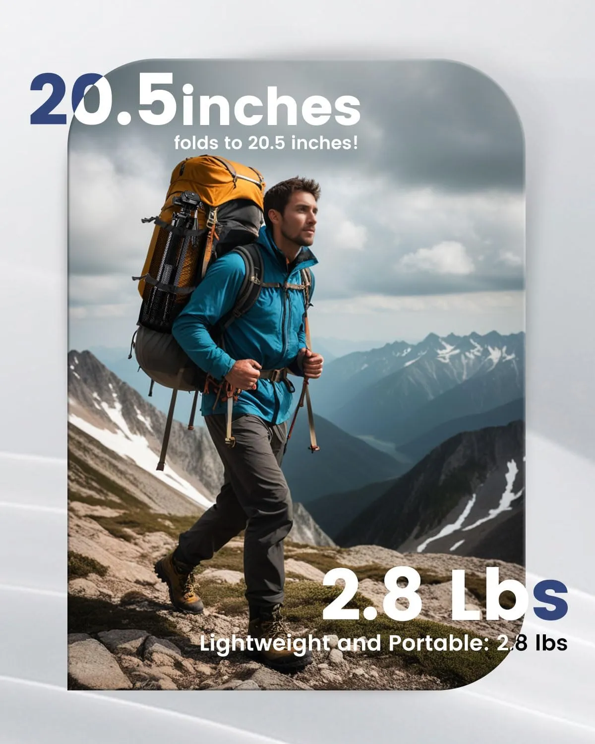 74"-Camera-Tripod, Professional Aluminum Tripod/Leg Stand Mirrorless Camera/DSLR/Cell Phone/Camcorder/GoPro, with Phone Holder and Travel Bag (Gunmetal Gray) Weight 2.8 lbs Load 8.8 lbs