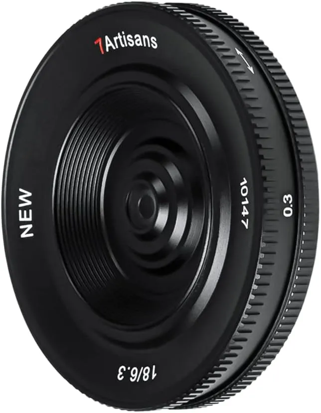 7artisans 18MM F6.3 Mark II UFO Lens for M4/3 Mount, APS-C,Prime Lens,Ultra-Thin Compact Mirrorless Cameras for Panasonic GM/GX/G/GH/GF Series for Olympus EPM/EP/EPL/Pen/EM Series