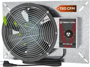 Abestorm 720CFM High Air Flow Crawlspace Ventilation Fan, IP55 Rated 10" Vent Fan with Humidistat Freeze Protection Thermostat for Crawl Space, Basement, Garage, Attic with Isolation Mesh