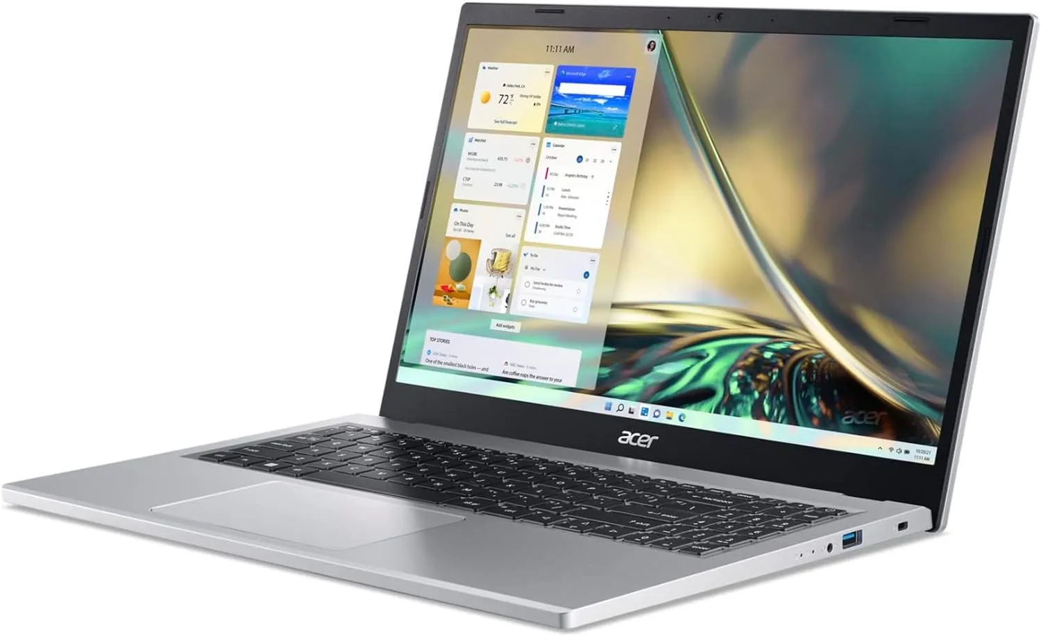 Acer Aspire 3 A315-24P-R7VH Slim Laptop | 15.6" Full HD IPS Display | AMD Ryzen 3 7320U Quad-Core Processor | AMD Radeon Graphics | 8GB LPDDR5 | 128GB NVMe SSD | Wi-Fi 6 | Windows 11 Home in S Mode