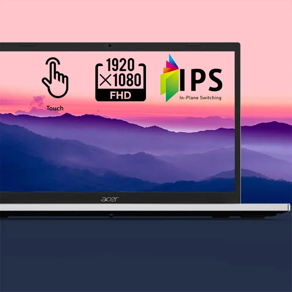 acer Aspire 3 A315-24PT-R0UX Slim Laptop, 15.6" Full HD IPS Touch Display, AMD Ryzen 5 7520U Quad-Core Processor, AMD Radeon Graphics, 16GB LPDDR5, 512GB NVMe SSD, Wi-Fi 6, Windows 11 Home
