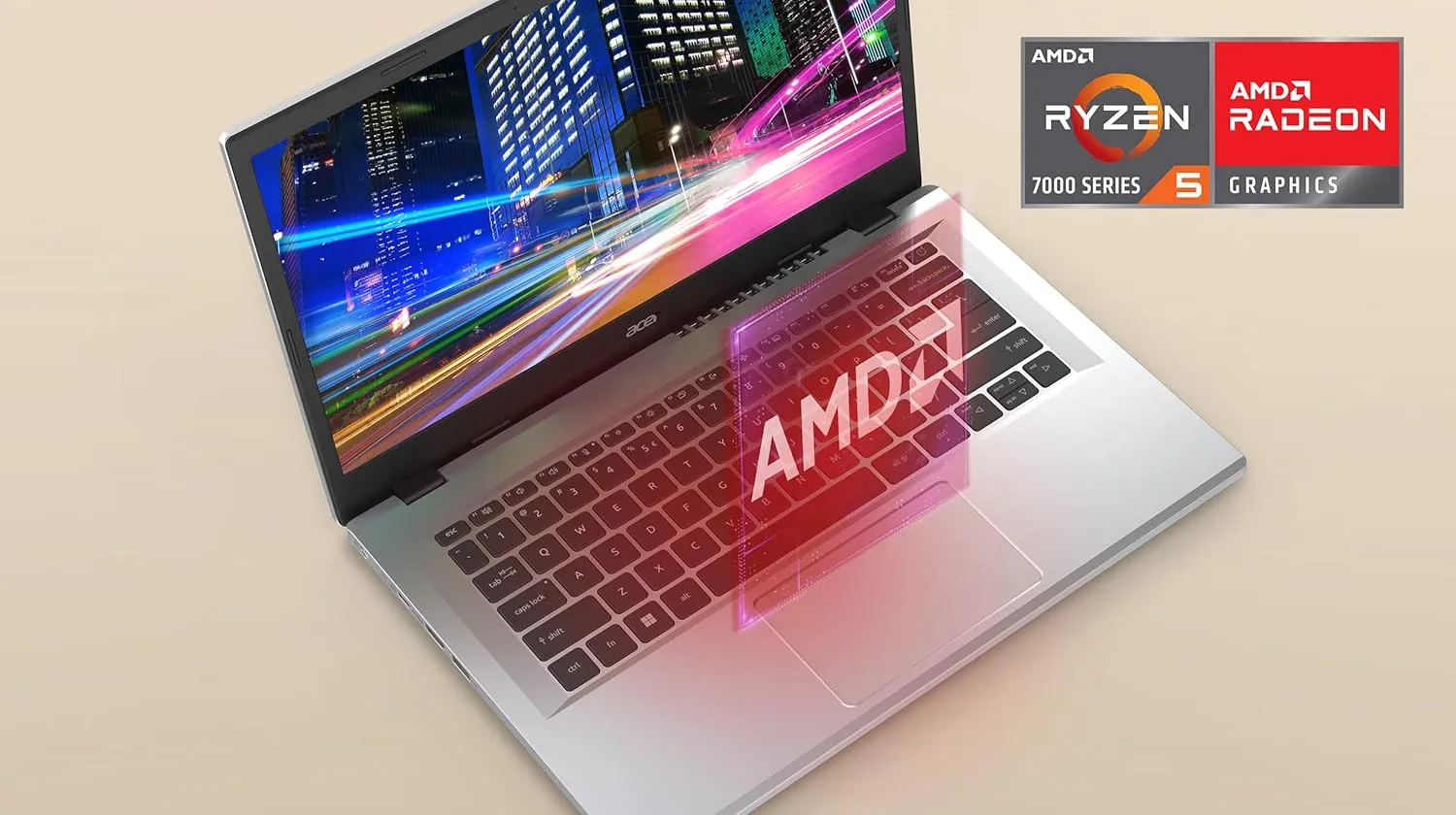 acer Aspire 3 A315-24PT-R0UX Slim Laptop, 15.6" Full HD IPS Touch Display, AMD Ryzen 5 7520U Quad-Core Processor, AMD Radeon Graphics, 16GB LPDDR5, 512GB NVMe SSD, Wi-Fi 6, Windows 11 Home