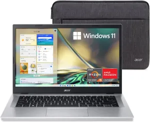 acer Aspire 3 A315-24PT-R0UX Slim Laptop, 15.6" Full HD IPS Touch Display, AMD Ryzen 5 7520U Quad-Core Processor, AMD Radeon Graphics, 16GB LPDDR5, 512GB NVMe SSD, Wi-Fi 6, Windows 11 Home