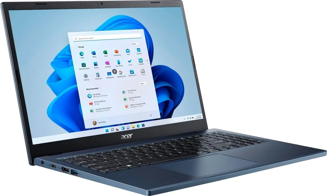 acer Aspire 3 Touch Slim Laptop in Blue Ryzen 5 4-Core up to 4.3GHz 8GB RAM 512GB SSD 15.6in FHD Web Cam WiFi HDMI W11 Pen (A315B - Renewed)