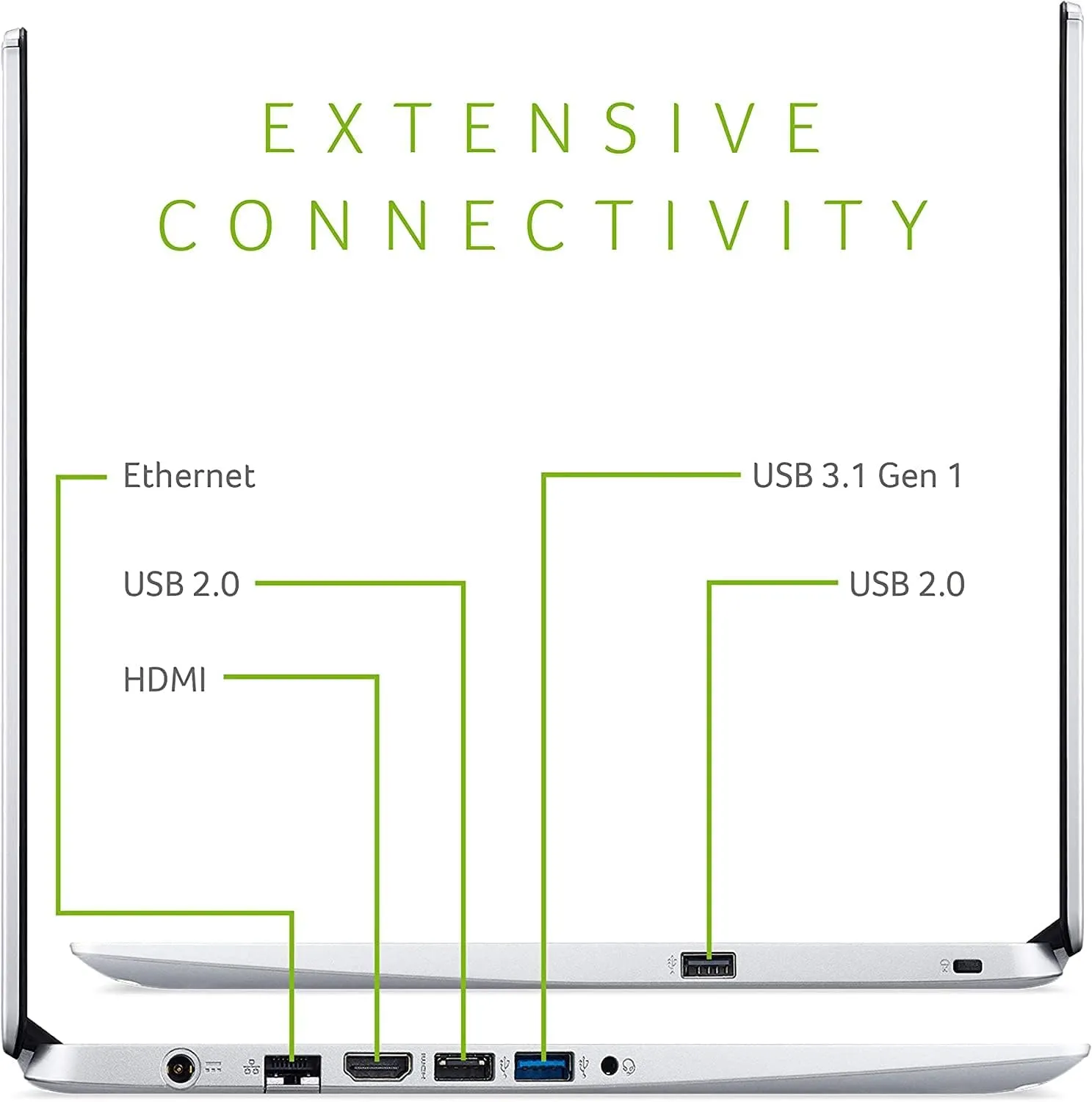 acer Aspire 5 15.6" IPS FHD Laptop Slim | Dual Core AMD Ryzen 3 3200U | AMD Radeon RX Vega 3 | 16GB DDR4 | 512GB SSD | RJ45 HDMI Backlit | WiFi Bluetooth | Windows 10 Pro | TLG 32GB USB