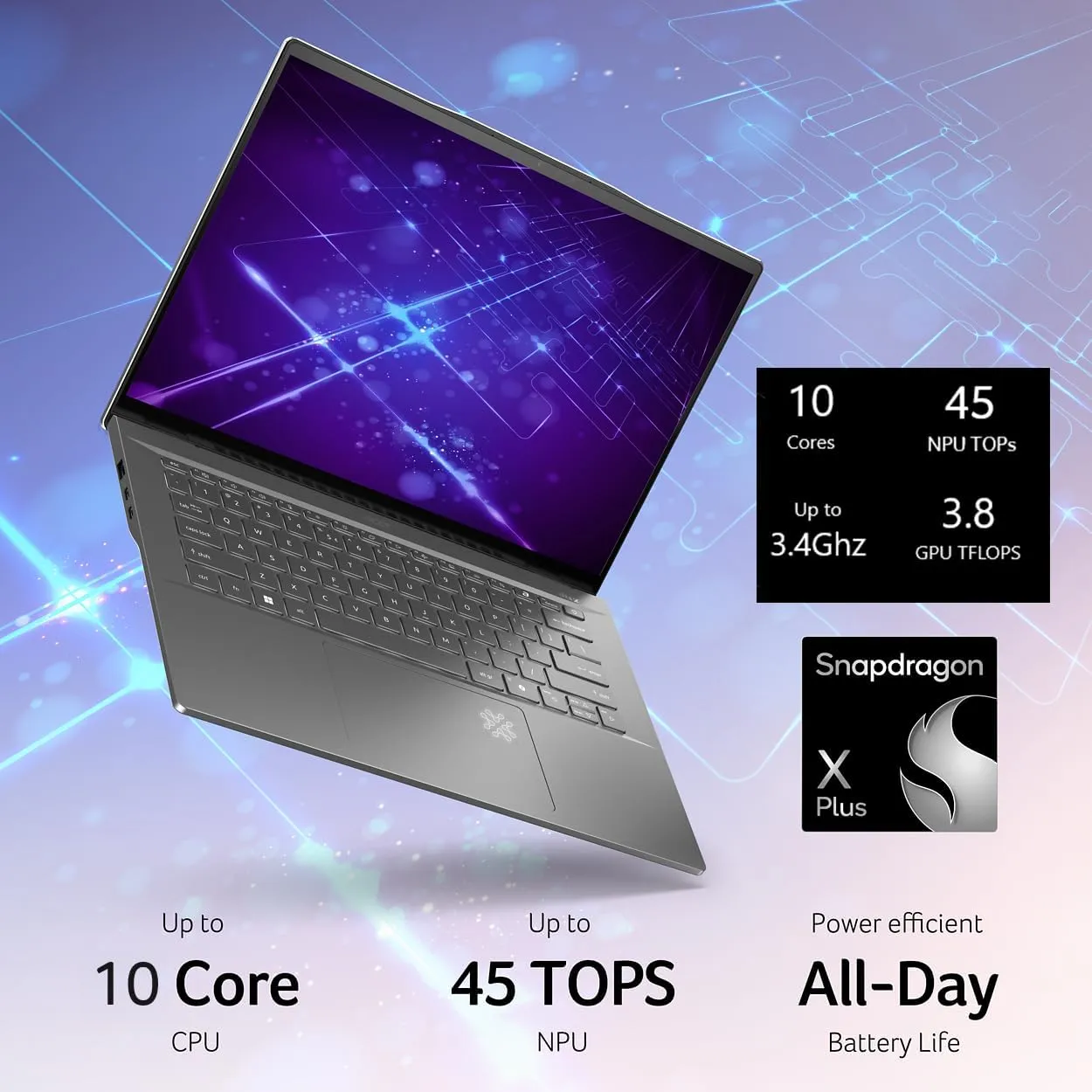 acer Swift 14 AI Copilot  PC | 14.5" 2.5K 120Hz Display | Unlock AI Experiences | Snapdragon X Plus 10-Core Processor | 16GB LPDDR5X | 1TB Gen 4 SSD | Wi-Fi 7 | Windows 11 Home | SF14-11-X128