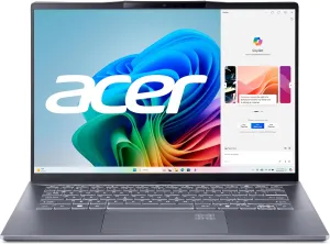 acer Swift 14 AI Copilot  PC | 14.5" 2.5K 120Hz Display | Unlock AI Experiences | Snapdragon X Plus 10-Core Processor | 16GB LPDDR5X | 1TB Gen 4 SSD | Wi-Fi 7 | Windows 11 Home | SF14-11-X128