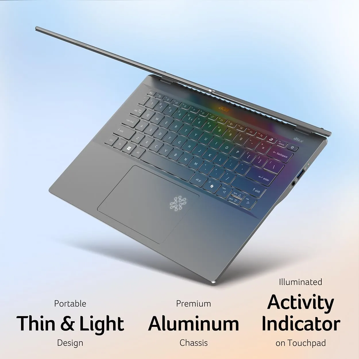 acer Swift 14 AI Copilot  PC | 14.5" 2.5K 120Hz Display | Unlock AI Experiences | Snapdragon X Plus 10-Core Processor | 16GB LPDDR5X | 1TB Gen 4 SSD | Wi-Fi 7 | Windows 11 Home | SF14-11-X128