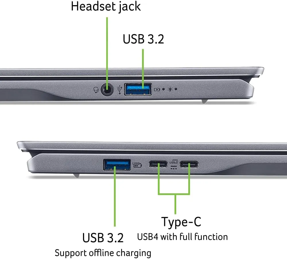 acer Swift 14 AI Copilot  PC | 14.5" 2.5K 120Hz Display | Unlock AI Experiences | Snapdragon X Plus 10-Core Processor | 16GB LPDDR5X | 1TB Gen 4 SSD | Wi-Fi 7 | Windows 11 Home | SF14-11-X128