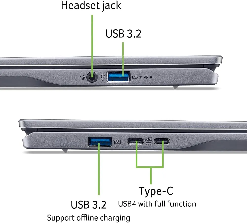 acer Swift Go 14 AI Copilot  PC | 14.5" 2.5K 120Hz Display | Unlock AI Experiences | Snapdragon X Plus 8-Core Processor | 16GB RAM | 1TB Gen 4 SSD | Wi-Fi 7 | Windows 11 Home | SFG14-01-X006