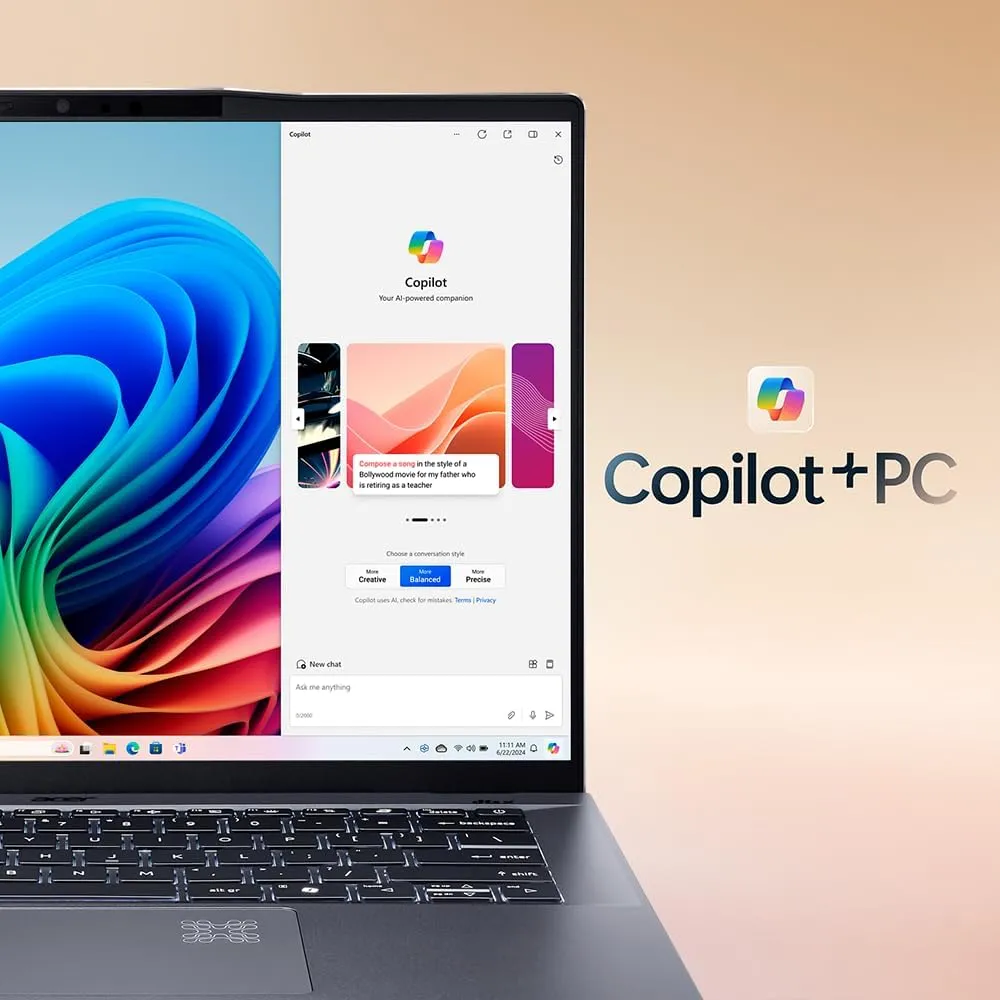 acer Swift Go 14 AI Copilot  PC | 14.5" 2.5K 120Hz Display | Unlock AI Experiences | Snapdragon X Plus 8-Core Processor | 16GB RAM | 1TB Gen 4 SSD | Wi-Fi 7 | Windows 11 Home | SFG14-01-X006