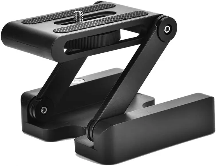 Acouto Z Flex Tilt Head Folding Plate Z-Type Tilt Flexible Folding Tr Head 1/4" Mounting Screw Tr Quick Release Plate Fit for Nikon for DSLR