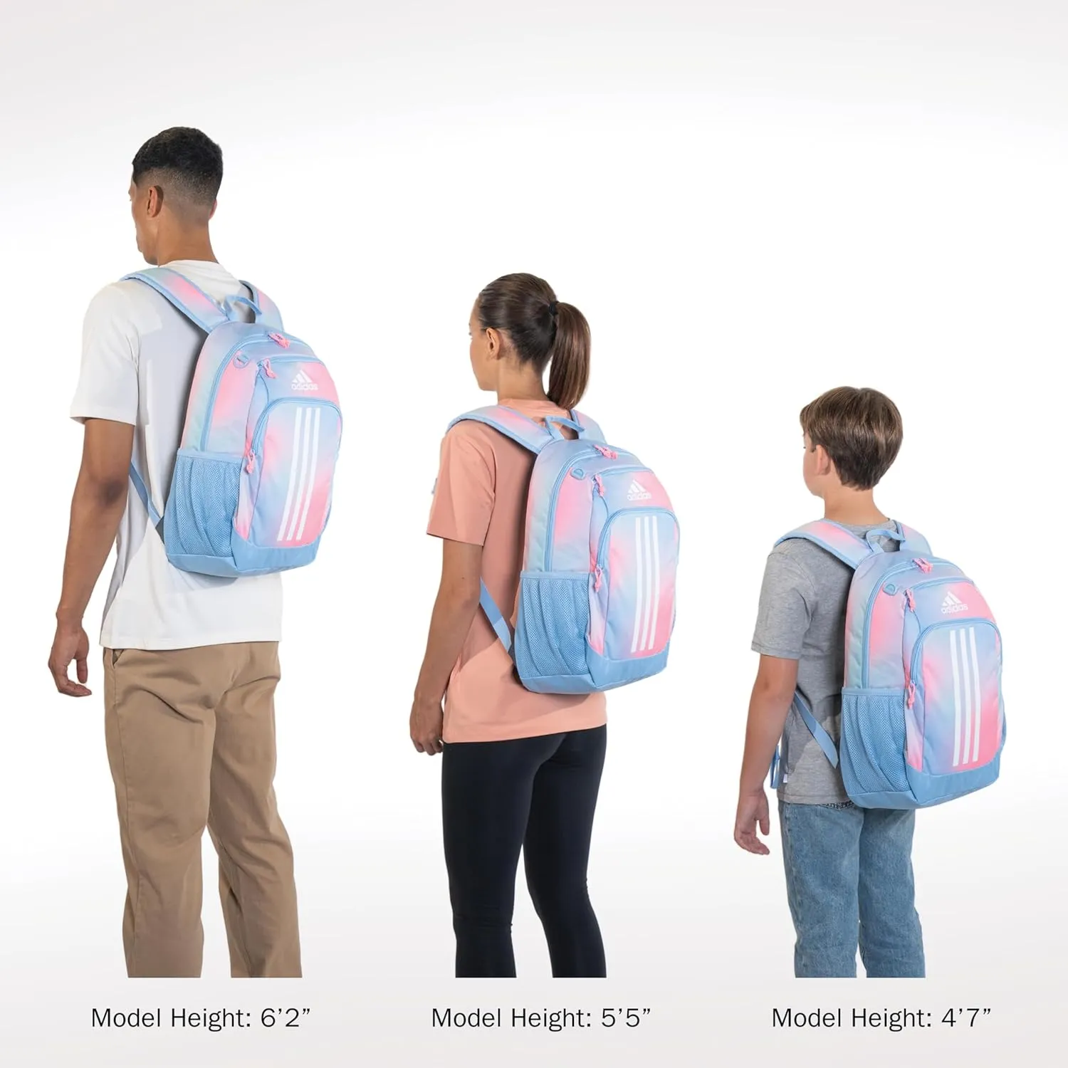 adidas Creator Laptop Backpack for Women and Men, Comfortable and Durable Small Athletic Bag, Gradient Rose Tone Pink/Onix Grey, One Size
