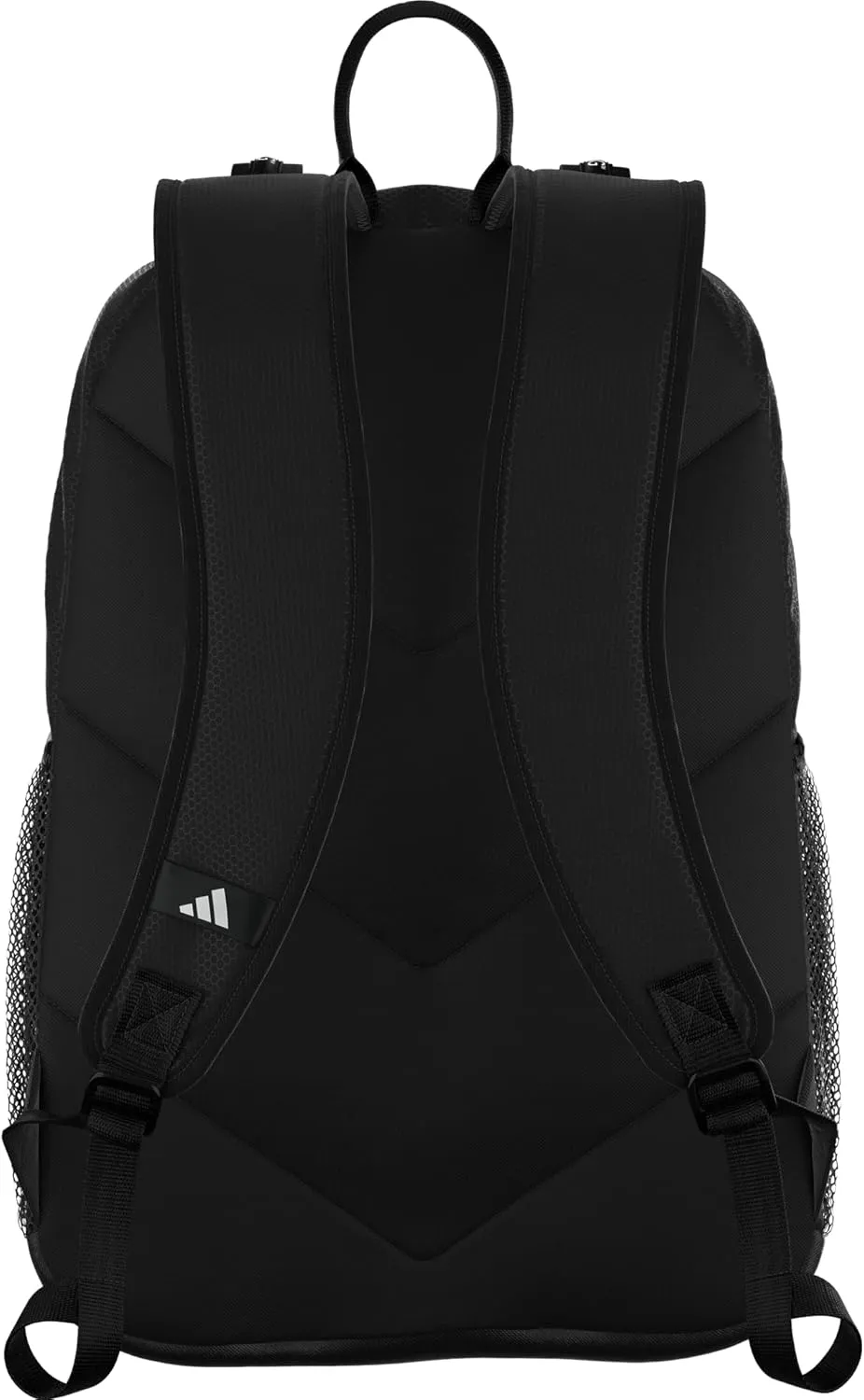 adidas Excelerator Backpack with Laptop Sleeve, Sport Bag for Men and Women, Black/White 3 Stripe Webbing, One Size