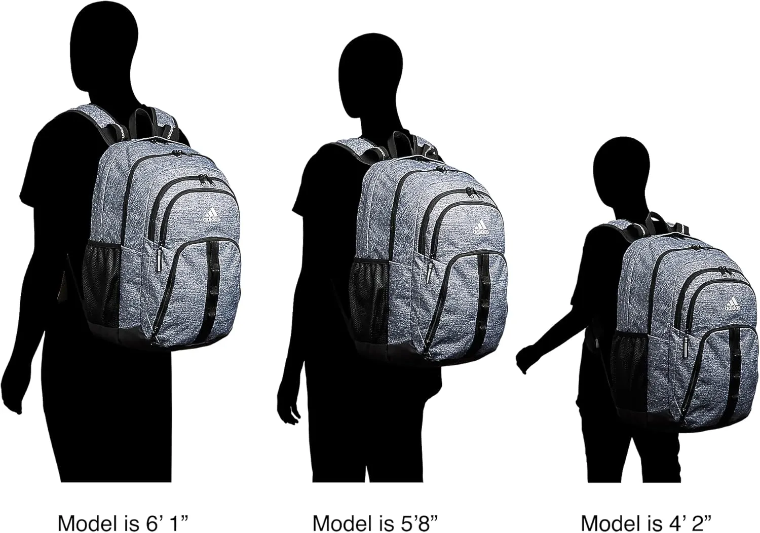 adidas Prime 6 Backpack, Jersey Onix Grey/Black/White, One Size