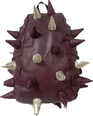 Adult Dinosaur Backpack for Men Women, Ankylosaur Casual Daypack, Multi-Scenario Application, Deep Magenta Silver