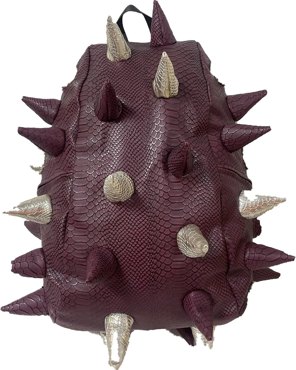 Adult Dinosaur Backpack for Men Women, Ankylosaur Casual Daypack, Multi-Scenario Application, Deep Magenta Silver