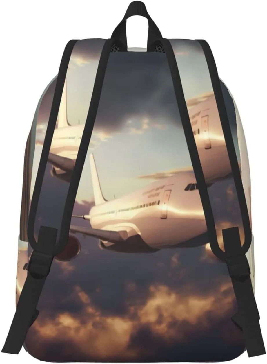 Airplane Backpack with Adjustable Straps, Suitable for Travel Picnics Activities
