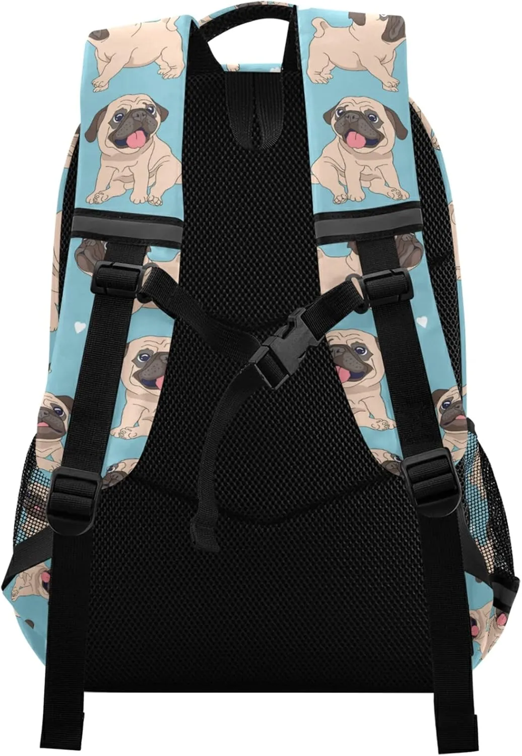 ALAZA Funny Cartoon Pugs Puppy Dogs Backpacks Travel Laptop Daypack School Book Bag for Men Women Teens Kids 33