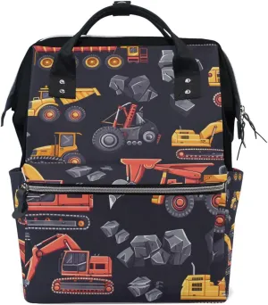 ALAZA Mining and Mineral Excavation Equipment and Machinery Laptop Backpack Anti Theft Purse Backpack for Women Men,15.6 inch Doctor Bag College Backpacks Travel Casual Daypack