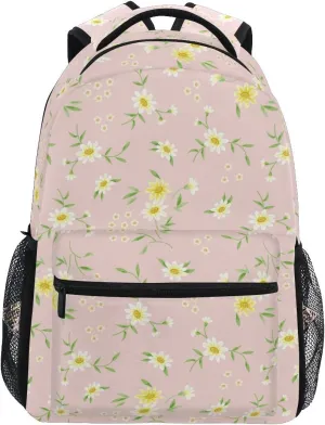 ALAZA Tiny Daisy Flower Floral Large Backpack Personalized Laptop iPad Tablet Travel School Bag with Multiple Pockets
