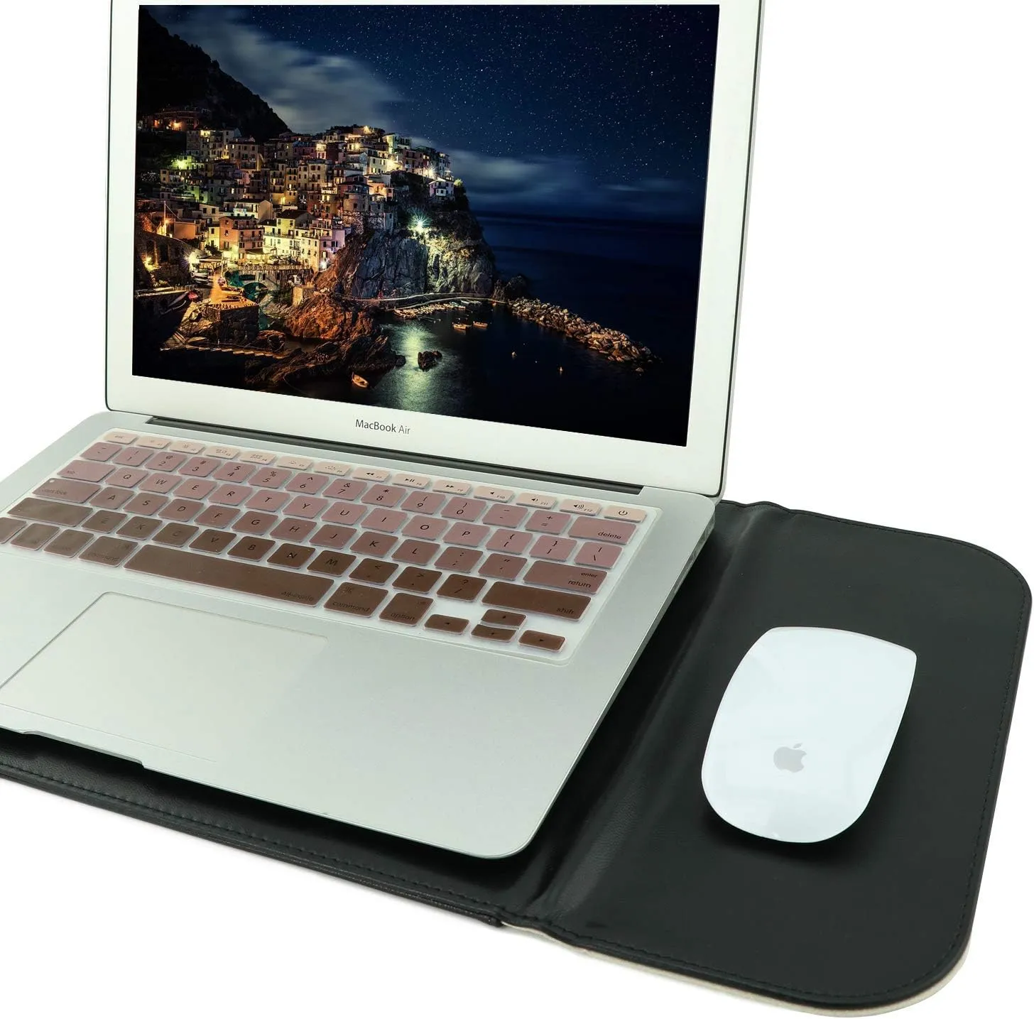 Allinside 13-13.3" Laptop Sleeve Compatible with MacBook Pro 14 2021 M1 (A2442)/ MacBook Air 13 2010-2017/ MacBook Pro 13 2010-2016, PU Leather Laptop Case, Black