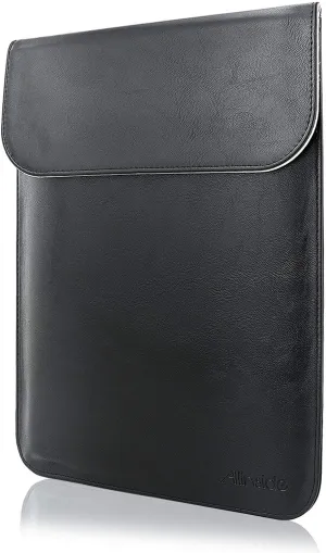 Allinside 13-13.3" Laptop Sleeve Compatible with MacBook Pro 14 2021 M1 (A2442)/ MacBook Air 13 2010-2017/ MacBook Pro 13 2010-2016, PU Leather Laptop Case, Black