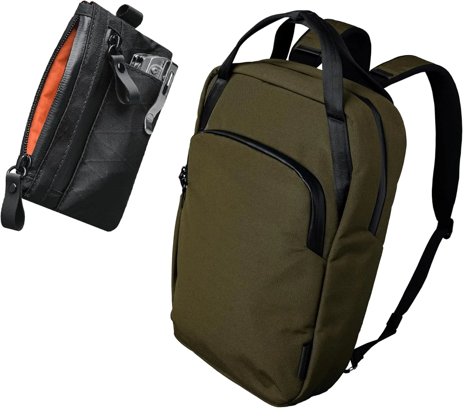 ALPAKA Bravo Totepack 13L and Zip Pouch Pro - Convertible Backpack Tote For Men, Laptop Tote Bag for Women Fits a 16-Inch Macbook Pro - Minimalism Zipper Wallet - RFID Blocking ID Card Holder