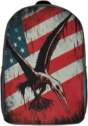 American Flag Backpack with Adjustable Straps, Suitable for Travel Picnics Activities